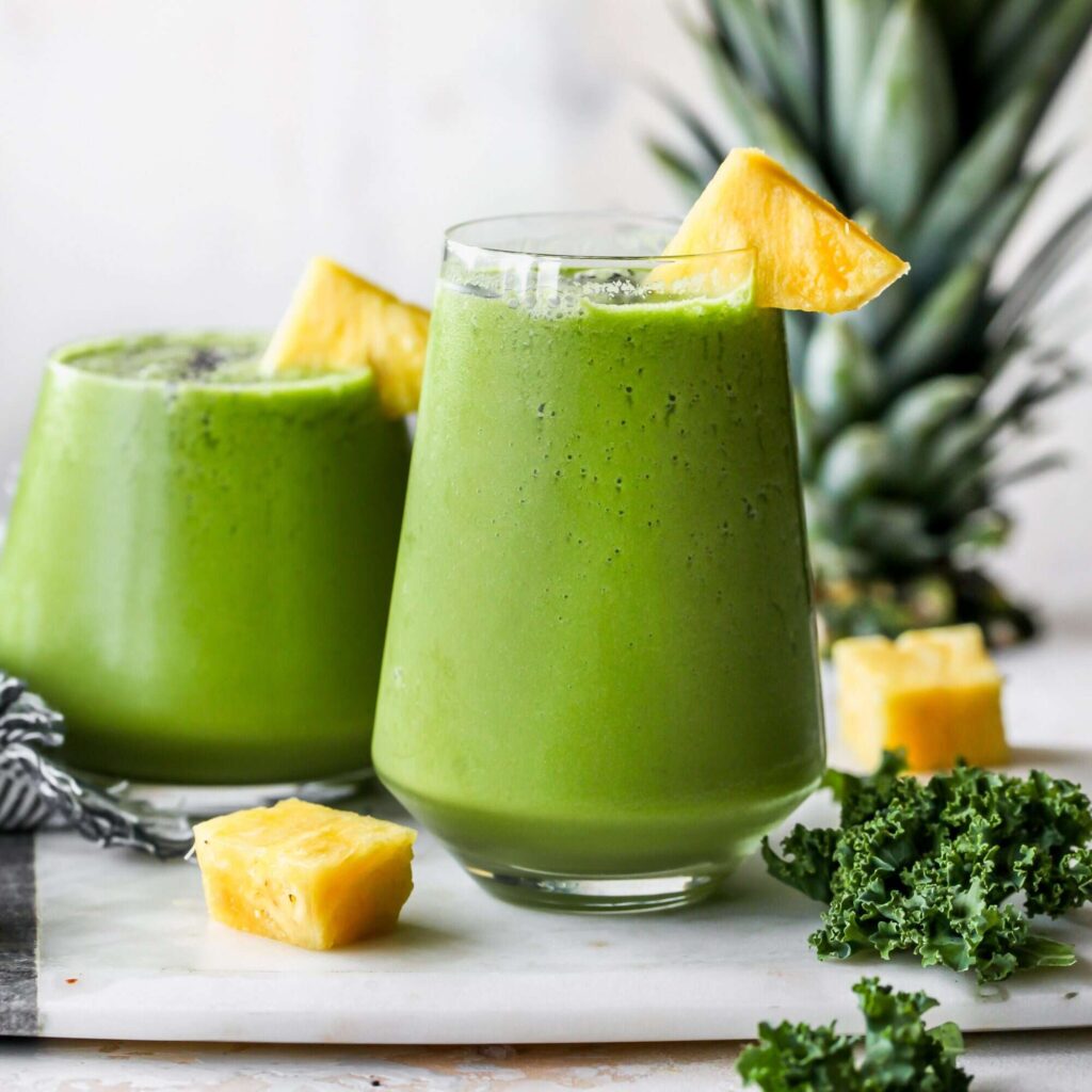 Green Pineapple Ginger Smoothie with Aloe - Health Chef Julia